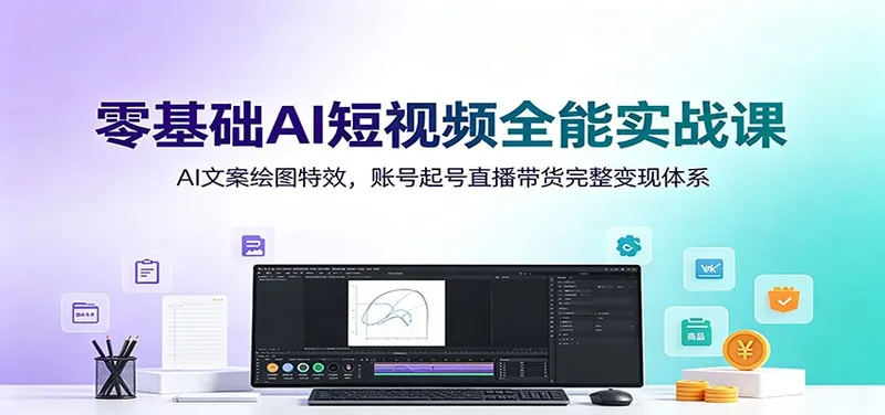 53c66551738448d2488db62bd9efc144.jpeg 零基础AI短视频全能实战课:AI文案绘图特效,账号起号直播带货完整变现体系