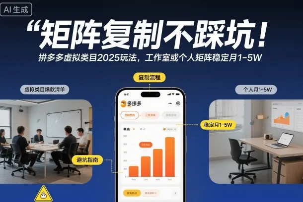 bd371211d5e9c98d8741196c9dd68646.jpeg 矩阵复制不踩坑!拼多多虚拟类目2025玩法,工作室或者个人矩阵稳定月1-5W【揭秘】