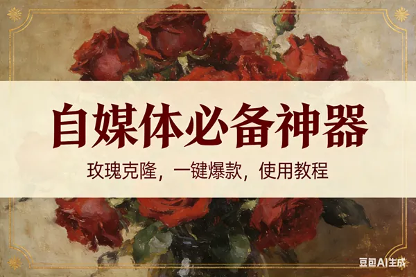 985e370f0b82b90f720e8f9e0eaf22ee.png (16940期)玫瑰克隆神器,ai鲁大魔,自媒体必备的软件,一键爆款,详细教程