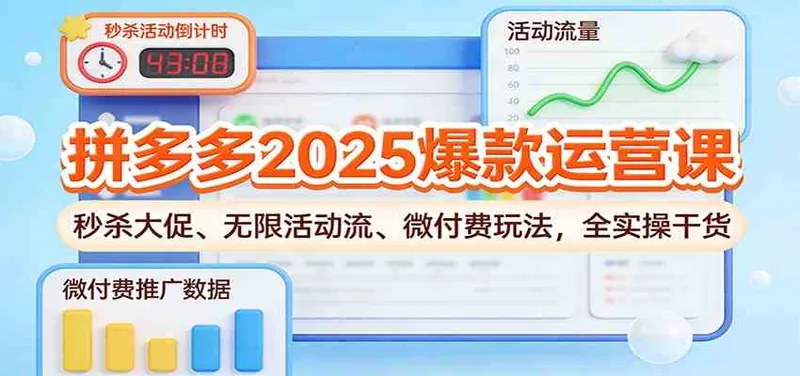 56ba20c6b7fea46ef05c1ba7750794ef.jpeg 拼多多2025爆款运营课:秒杀大促、无限活动流、微付费玩法,全实操干货