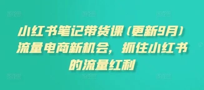117fb96412bebb7717a1190e40b6feeb.jpeg 小红书笔记带货课(更新25年12月)流量电商新机会,抓住小红书的流量红利