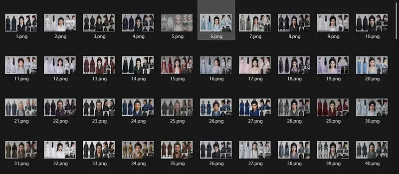 8c7b1f9e00d7ffd787211f61dd0db4bf.jpeg 200个仙侠玄幻仿真人素材◆10男主×10女主×180配角,4K资料卡+AI生图提示词,漫剧必备