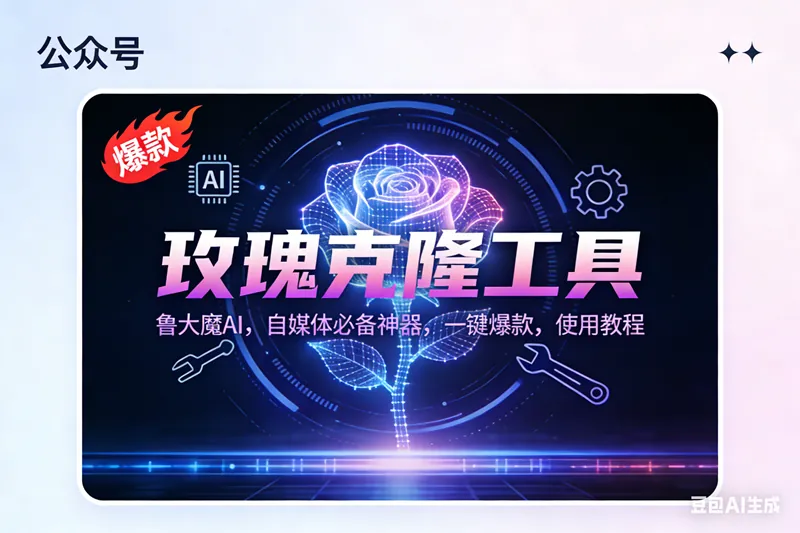 ebc6a6b5bcd3c27e26b8c3abf5e01a1a.png (16881期)玫瑰克隆神器,鲁大魔ai,自媒体必备,一键爆款工具,详细教程
