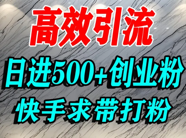 4152d810d61cbb3f794ae0345b66930b.jpeg 怎么打创业粉?快手求带视角精准引流创业粉,宝妈、学生群体日进500+精准流量