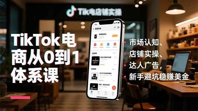 b25486e633ae1b568235f6a10ecccca6.jpeg (16818期)TikTok电商从0到1体系课,市场认知、店铺实操、达人广告,新手避坑稳赚美金