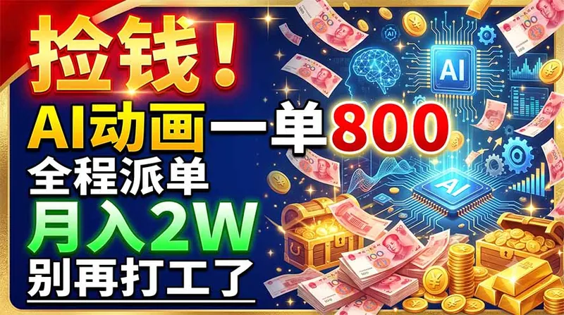 7bb4b44a3e316cd38dd43a4372131ab1.jpeg 捡钱!AI动画一单800,全程派单,月入2W,别再打工了