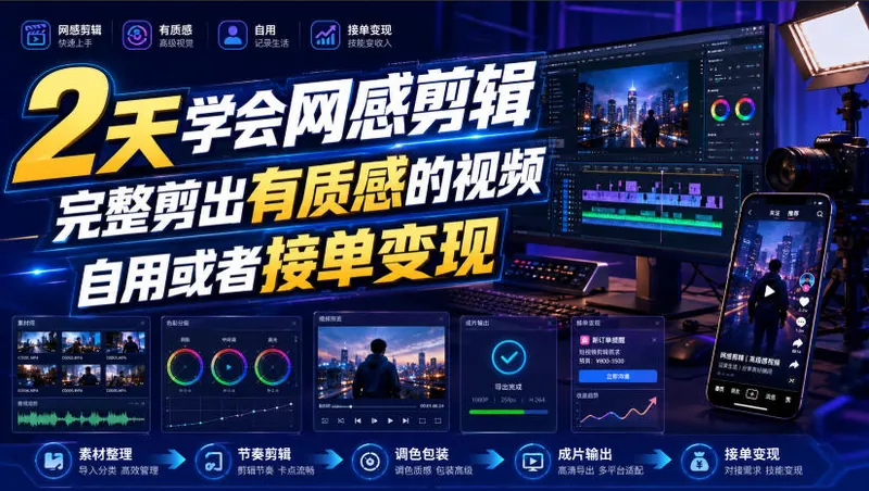 6a8fec58fb3a9a049ef8d4515dab5c95.jpeg 2天学会网感剪辑,完整剪出有质感的视频,自用或者接单变现