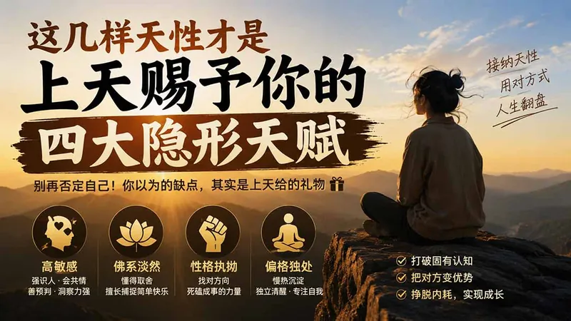 付费文章：这几样天性才是上天赐予你的四大隐形天赋