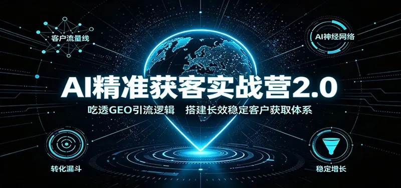 0d9ce8d2cdd9aa7aeb83d5ee4cad3514.jpeg AI精准获客实战营2.0:吃透GEO引流逻辑,搭建长效稳定客户获取体系