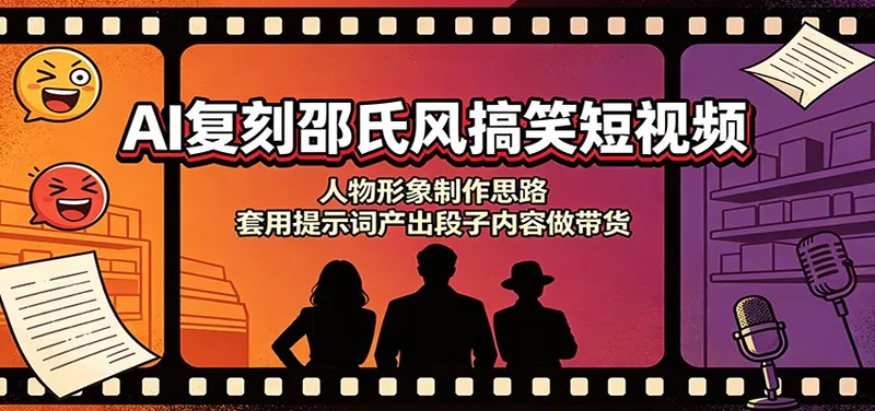 b57819208ff88e10f463c4514c955d90.jpeg AI复刻邵氏风搞笑短视频:人物形象制作思路,套用提示词产出段子内容做带货