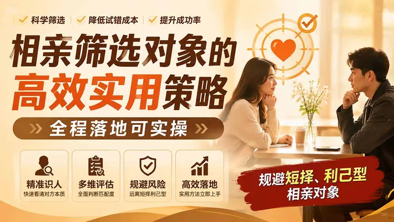 bdac3bd1f21fd516b7f1334b0d0e2d37.jpeg 付费文章:相亲筛选对象的高效实用策略,全程落地可实操,规避短择、利己型相亲对象