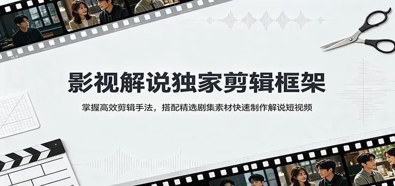 132aacbc56f1f7ab809ad01b8c59e75c.jpeg 影视解说独家剪辑框架:掌握高效剪辑手法,搭配精选剧集素材快速制作解说短视频
