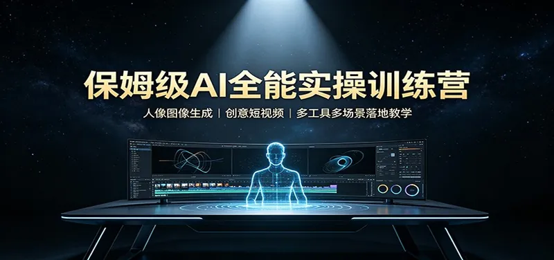 7959e7457fac551f1eadd1ed0ffece28.jpeg 保姆级AI全能实操训练营:人像图像生成,创意短视频,多工具多场景落地教学