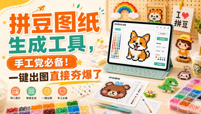 f16fad05222ae6b3acd25c92be6f09e3.jpeg 拼豆图纸生成工具,手工党必备!一键出图直接夯爆了
