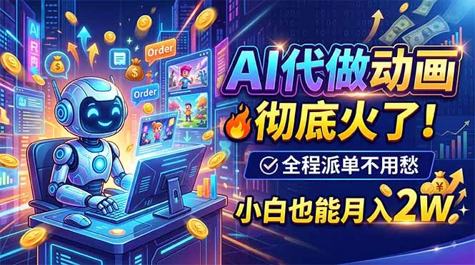 43d7a4bd33f2f5242235667d0a1c15df.jpeg AI代做动画,彻底火了!全程派单不用愁,小白也能月入2W