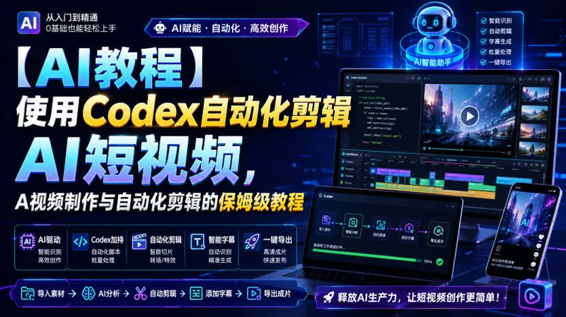 da43a9f34dcf98144c2907d6237a9dd4.jpeg 【AI教程】使用Codex自动化剪辑AI短视频,AI视频制作与自动化剪辑的保姆级教程