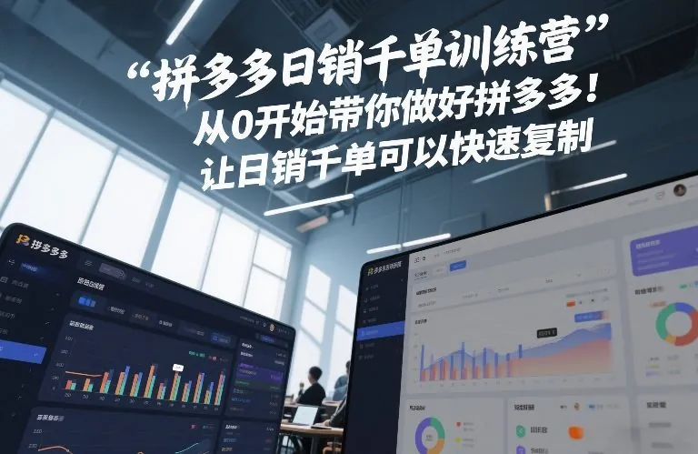 ddf9c765405136c362d84fd22d608fbe.jpeg 拼多多日销千单训练营,从0开始带你做好拼多多,让日销千单可以快速复制(更新26年8月)