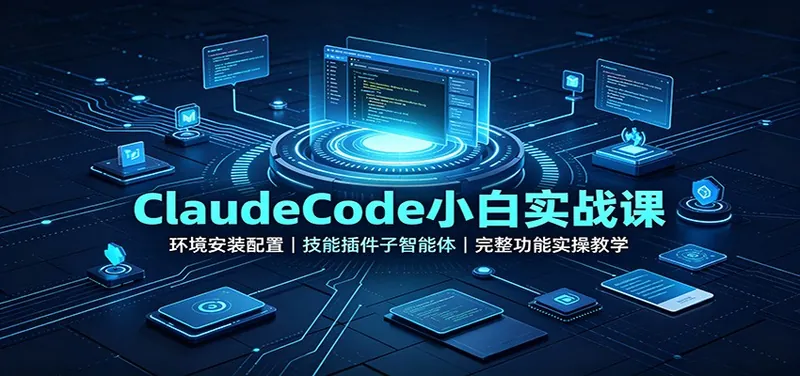 813eebc7f4d893b41182903c8c4781f3.jpeg ClaudeCode小白实战课:环境安装配置,技能插件子智能体,完整功能实操教学