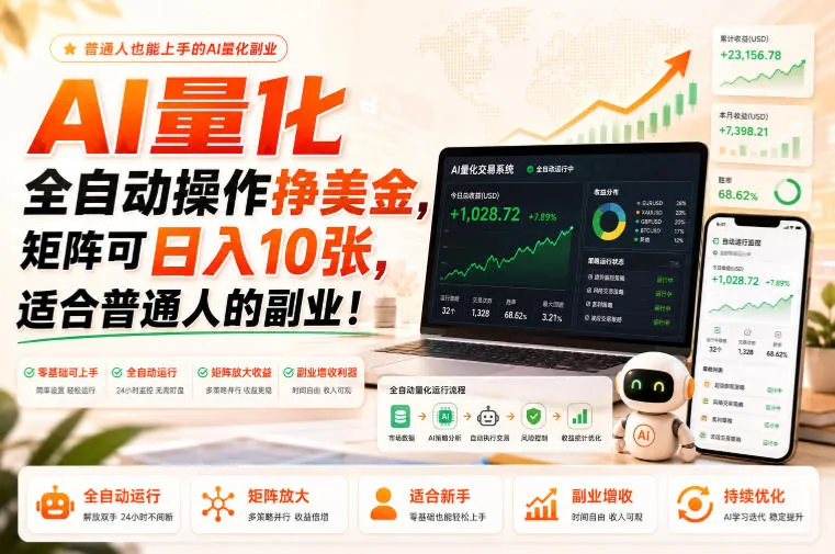 7734bb613d43ec46bc469345894f18df.jpeg AI量化全自动操作挣美金,矩阵可日入10张,适合普通人的副业!【揭秘】