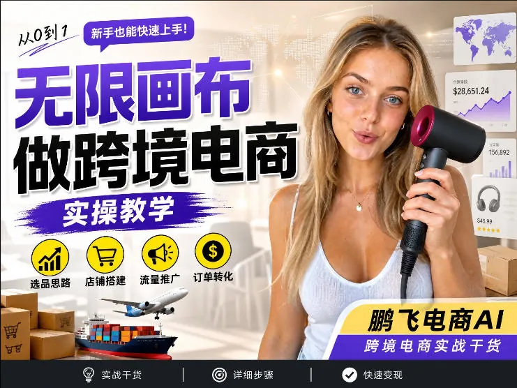 4d7f3ffc4e6b97f3cd057963845bb4df.jpeg 【跨境电商必备】AI无线画布制作商品宣传视频,四步搞定,无线画布工作流,操作简单好上手
