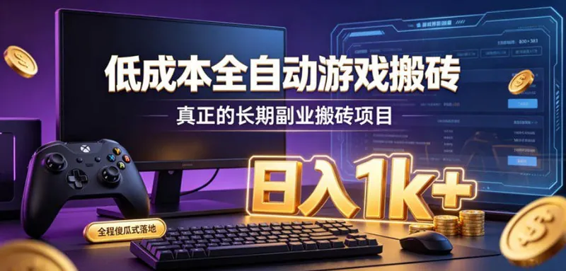 756ec56bc186e495e8f49694355362a2.jpeg 低成本全自动游戏搬砖,真正的长期副业搬砖项目,日入1k+,全程傻瓜式落地【揭秘】