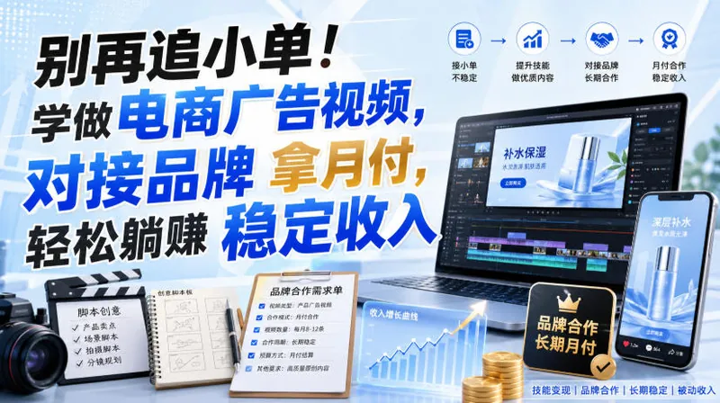8005c1d1d57c3359ef982c878095b2d2.jpeg 别再追小单!学做电商广告视频,对接品牌拿月付,轻松躺賺稳定收入【原创双语字幕】