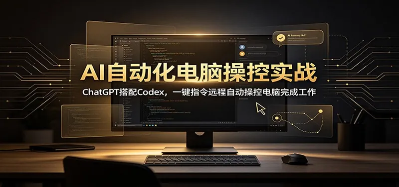 65c83be76a11c6a7ffc7381d35a8b4c8.jpeg AI自动化电脑操控实战:ChatGPT搭配Codex,一键指令远程自动操控电脑完成工作
