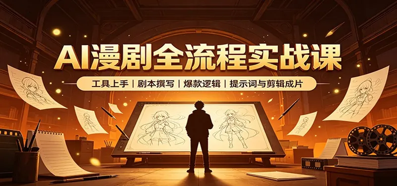 c4e5c4a674978cc1f7e698da6a61ea9e.jpeg AI漫剧全流程实战课:工具上手、剧本撰写、爆款逻辑、提示词与剪辑成片