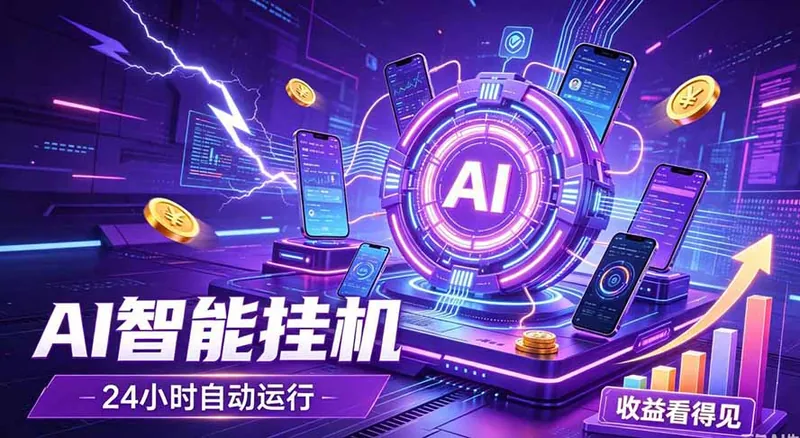 AI智能广告挂机，躺赚新模式 设备托管运行，解放双手持续变现
