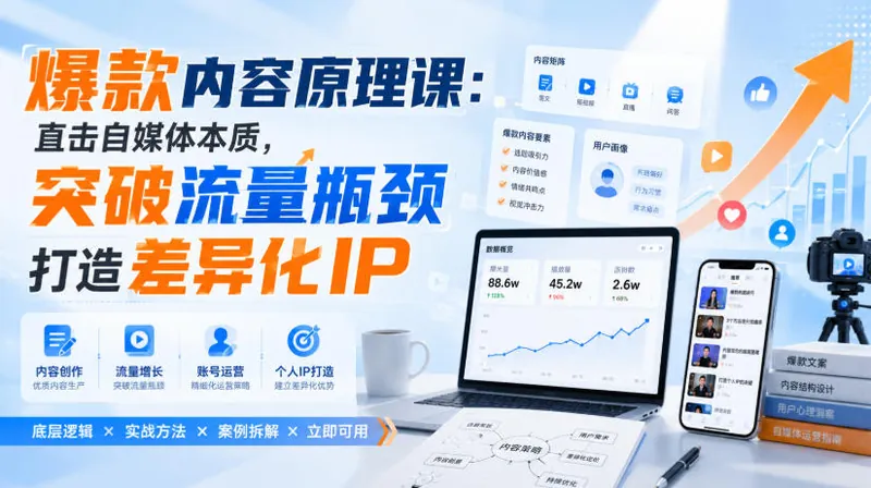90167c7de7b22cf05ef007ccabdbf79d.jpeg 爆款内容原理课:直击自媒体本质,突破流量瓶颈打造差异化IP