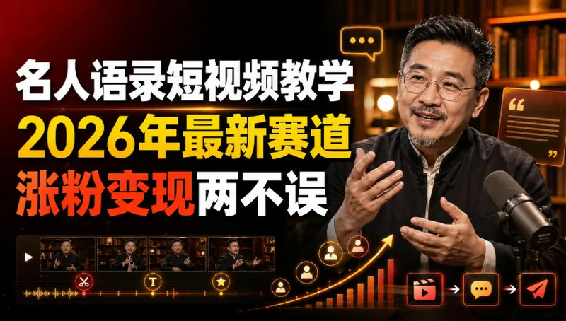 0021940c65560faaf4c2127e8d82cbc4.jpeg 名人语录短视频教学,2026年最新赛道,涨粉变现两不误