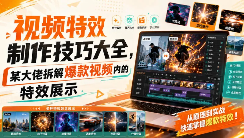 647ad3bdb49b784aaf7d7c09b4c19d88.jpeg 视频特效制作技巧大全,某大佬拆解爆款视频内的特效展示