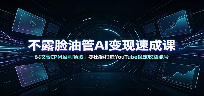 abe8246ec2485168fbef69510c96f094.jpeg 不露脸油管AI变现速成课:深挖高CPM盈利领域,零出镜打造YouTube稳定收益账号