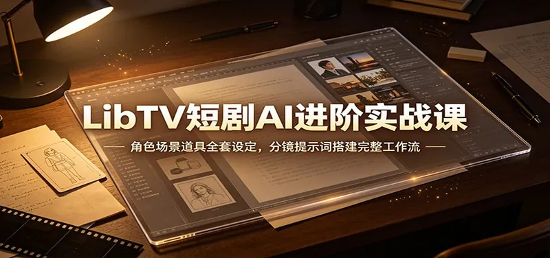 dd8cf5599fe039590c52465e382834e0.jpeg LibTV短剧AI进阶实战课:角色场景道具全套设定,分镜提示词搭建完整工作流