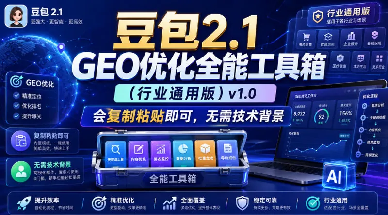 87aa7d5add0969e30b85e0bda9f8e292.jpeg 豆包2.1 GEO优化全能工具箱(行业通用版)v1.0,会复制粘贴即可,无需技术背景