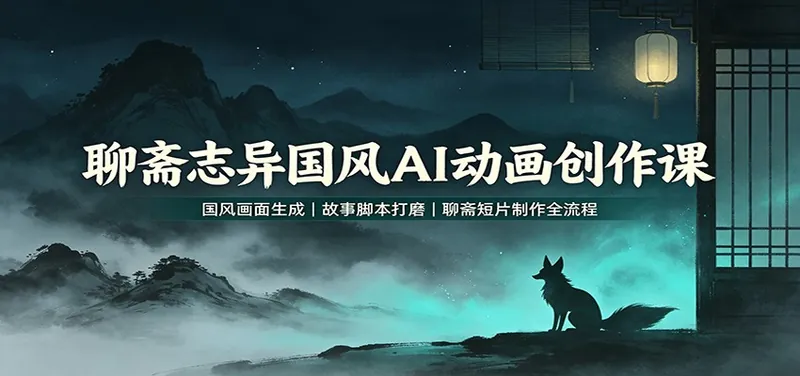 29a6a20825c38eb7fe25bd6fd757278b.jpeg 聊斋志异国风AI动画创作课:国风画面生成,故事脚本打磨,聊斋短片制作全流程