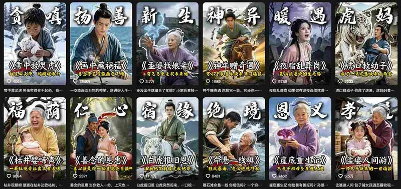 抖音AI民间故事账号实战！67W粉丝博主拆解起号、文案、画面与剪辑，分享伙伴计划及广告变现路径，月入10000+