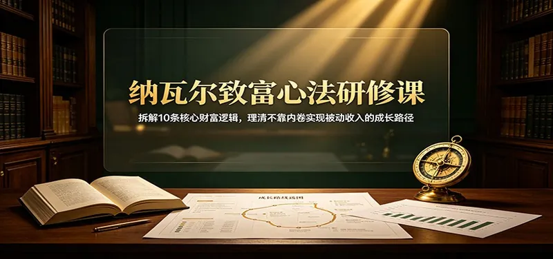 e5685d255a05a0d16edef72be16f208a.jpeg 纳瓦尔致富心法研修课:拆解10条核心财富逻辑,理清不靠内卷实现被动收入的成长路径