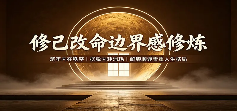 修己改命边界感修炼：筑牢内在秩序，摆脱内耗消耗，解锁顺遂贵重人生格局
