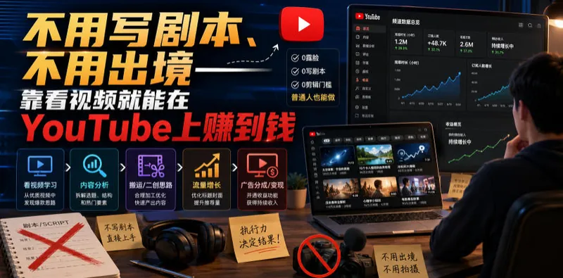 33fecca692ad1ba81973ba09f42e1964.jpeg 不用写剧本、不用出境——靠看视频就能在YouTube上賺到钱【原创双语字幕】