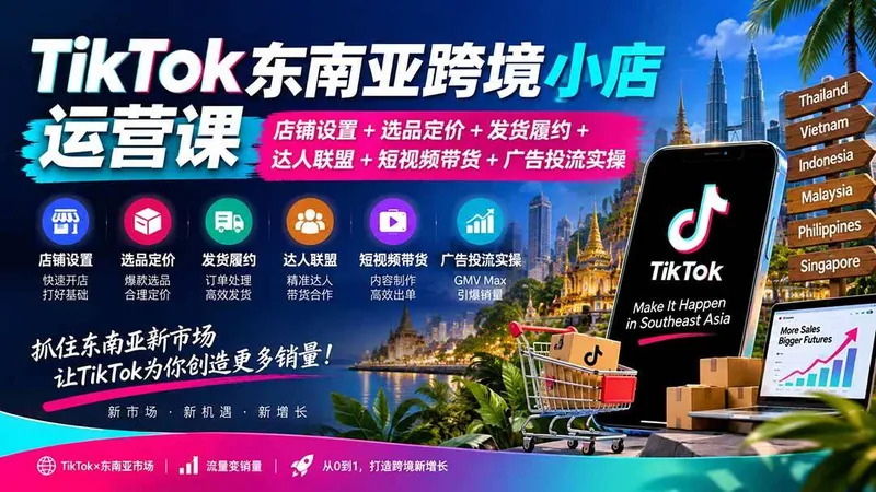 2edf5ae512330285905910e75b66ed73.jpeg (20483期)TikTok东南亚跨境小店运营课:店铺设置+选品定价+发货履约+达人联盟+短视频带货+广告投流实操