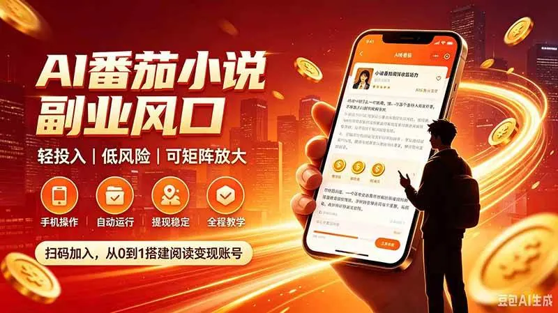 （20277期）AI番茄全自动挂机｜24小时躺赚副业，轻投入