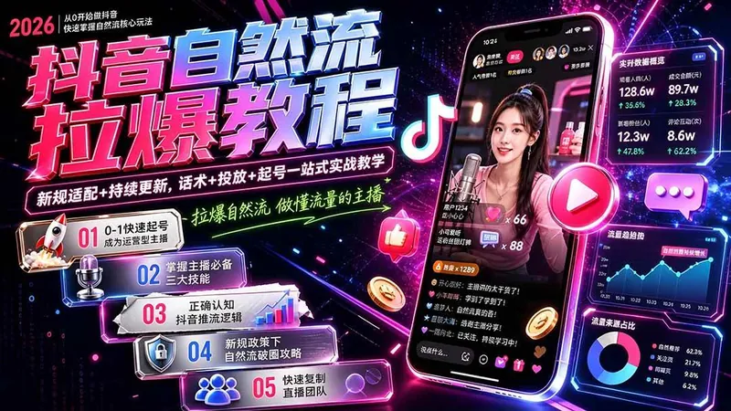 df67ddc64e975e713bab8c45887079df.jpeg (20279期)抖音自然流拉爆教程-更新:做懂流量的主播,新规适配+持续更新,话术+投放+起号一站式实战教学