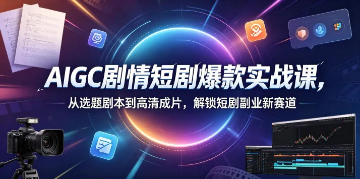 90828cc3649ec9b86c971708206516b3.jpeg AIGC剧情短剧爆款实战课,从选题剧本到高清成片,解锁短剧副业新赛道(更新0906)