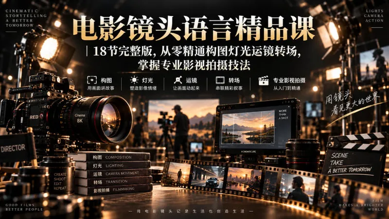 a7583072796319bf33b602c5dbf69740.jpeg 电影镜头语言精品课|18节完整版,从零精通构图灯光运镜转场,掌握专业影视拍摄技法