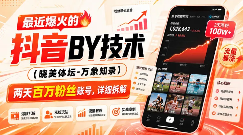 f2d21db6388a3c89f3e4880a451d23bb.jpeg 最近爆火的抖音搬运技术(晓美体坛-万象知录),两天百万粉丝账号,详细拆解