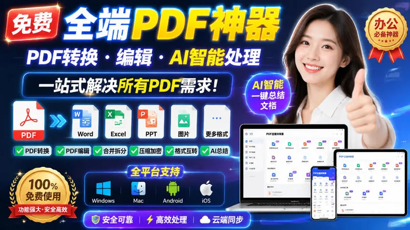 76f019c9bdab31800bd5f6d72dd4b013.jpeg 免费全端PDF神器,PDF转换·编辑·AI智能处理,一站式解决所有PDF需求!
