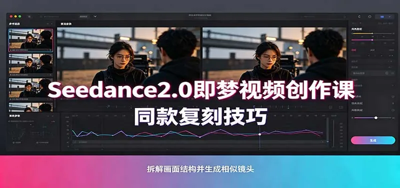 Seedance2.0即梦视频创作课：剧本式视频制作，同款复刻技巧，多行业案例落地教学