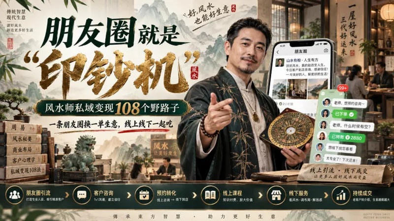 818a764f298bc695cbc2052adb6e2f59.jpeg 朋友圈就是“印钞机”,风水师私域变现108个野路子,一条朋友圈换一单生意,线上线下一起吃【文档】