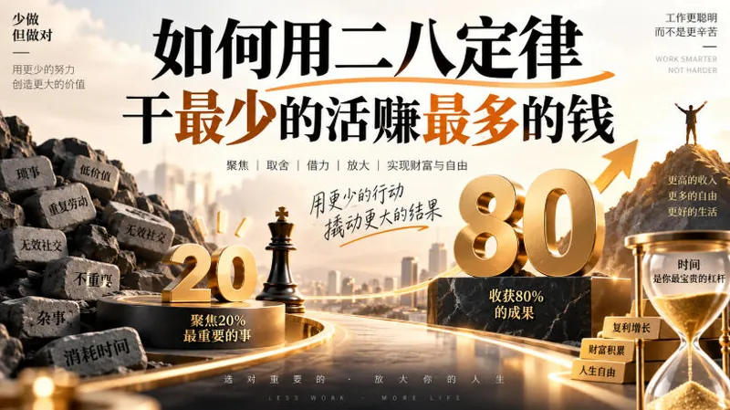 e190bfdead15b6ad29325fcff546d2c3.jpeg 付费文章:如何用二八定律干最少的活賺最多的钱